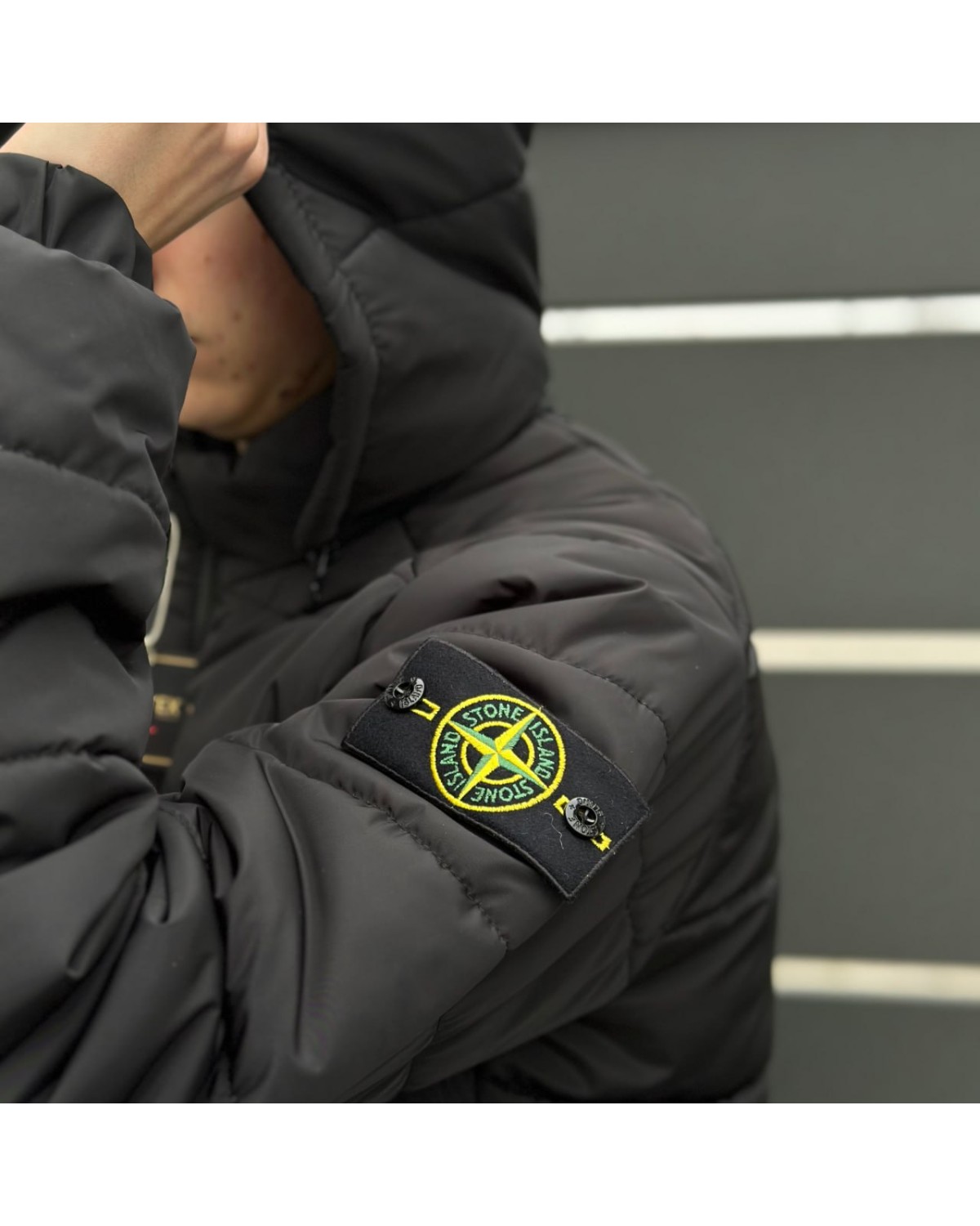 Куртка - пуховий Stone Island Gore-Tex чорна