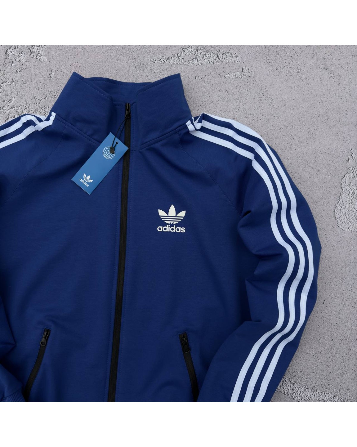 Костюм Adidas олімпійка синя - штани чорні