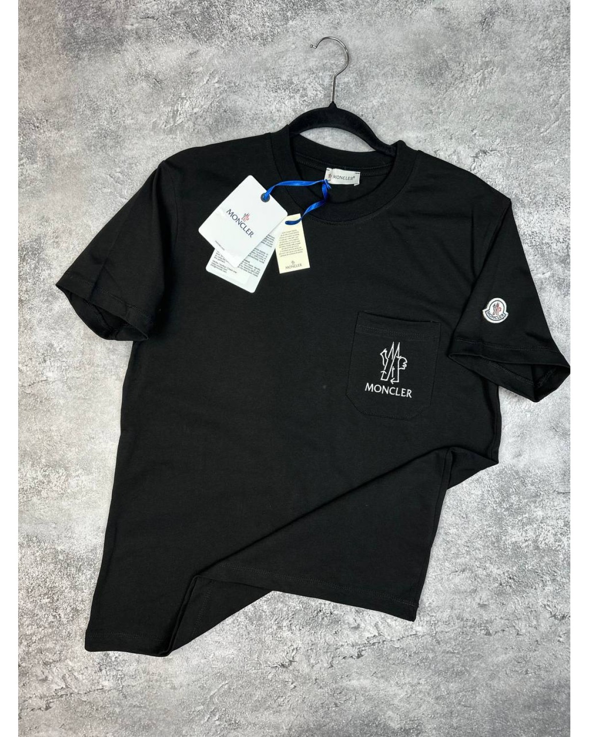Футболка Moncler чорна