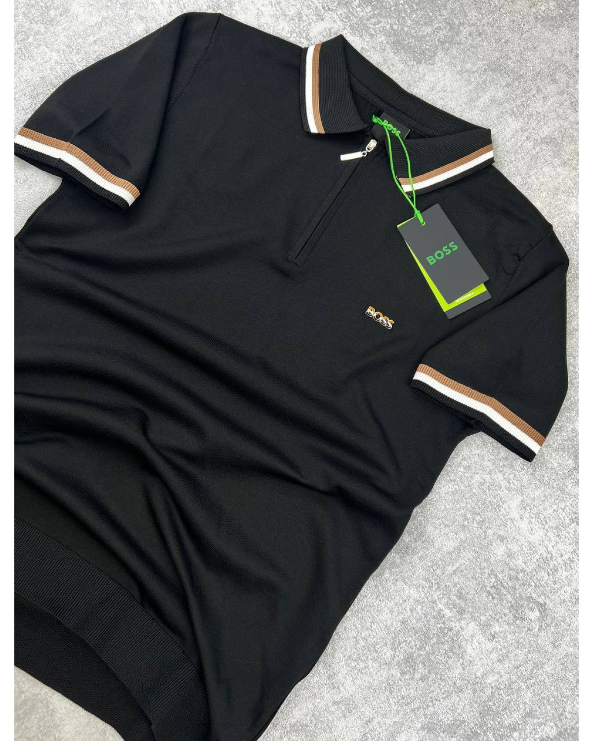 Футболка  поло Hugo Boss чорна