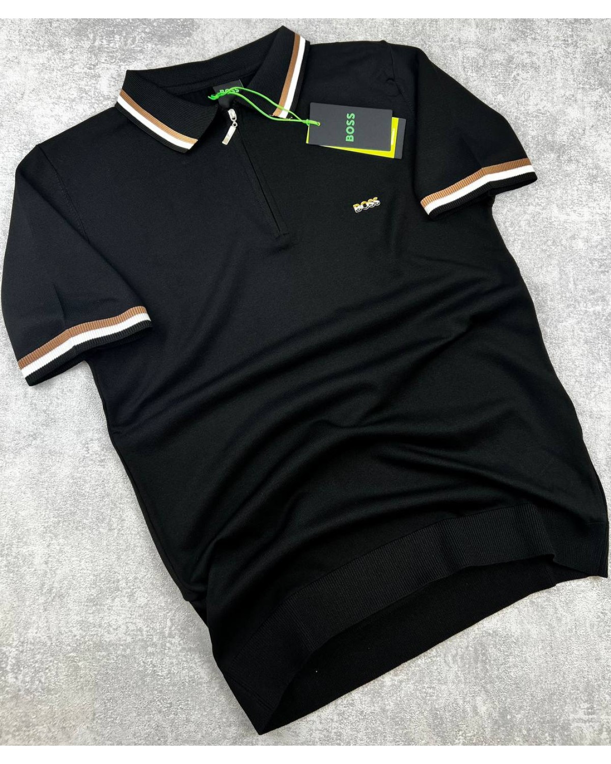 Футболка  поло Hugo Boss чорна