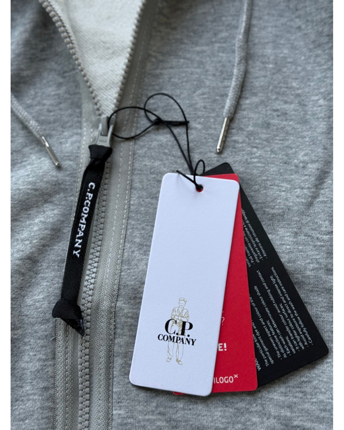 Зіп - худі C.P. Company з овальними лінзами сірий