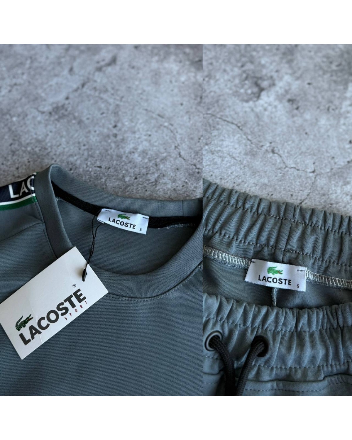 Комплект Lacoste темно - сірий