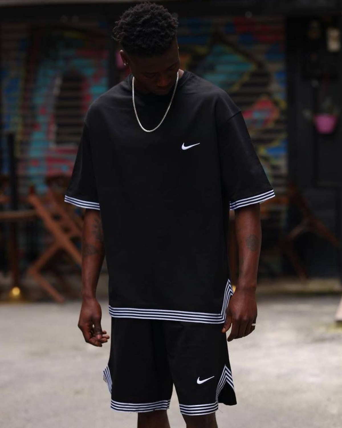 Комплект футболка + шорти Nike чорний