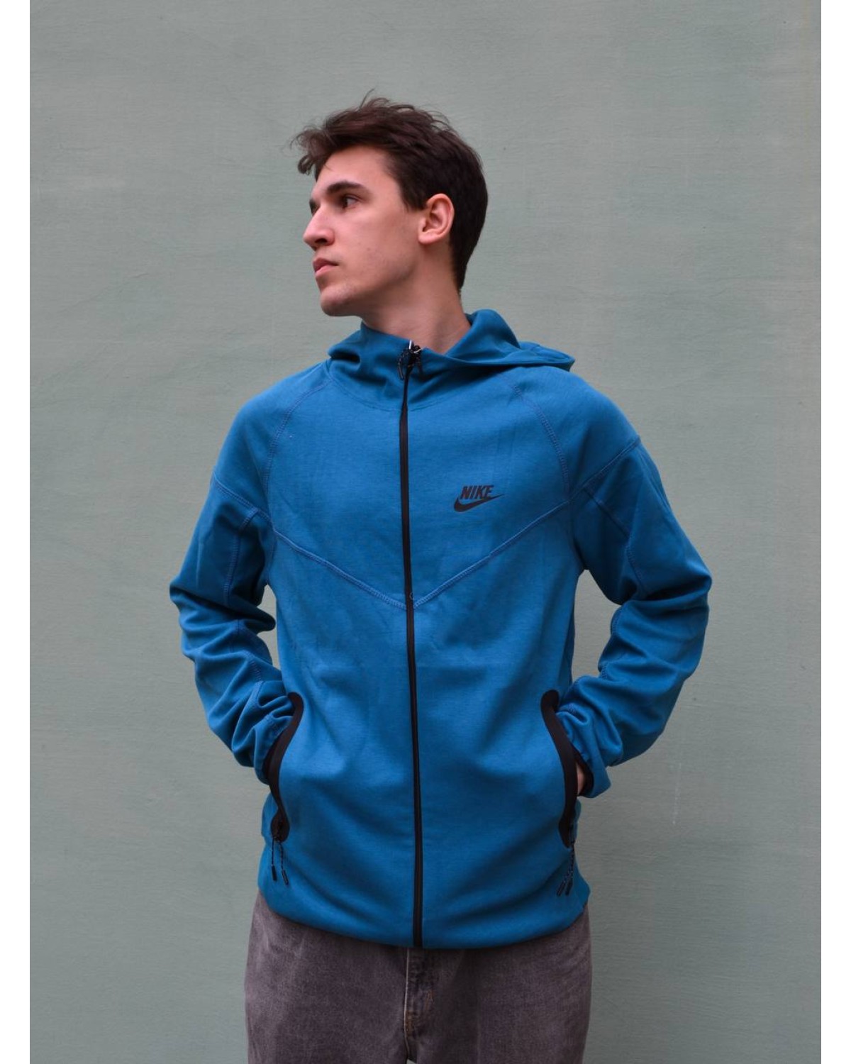 Зіп - худі Nike Tech Fleece синій
