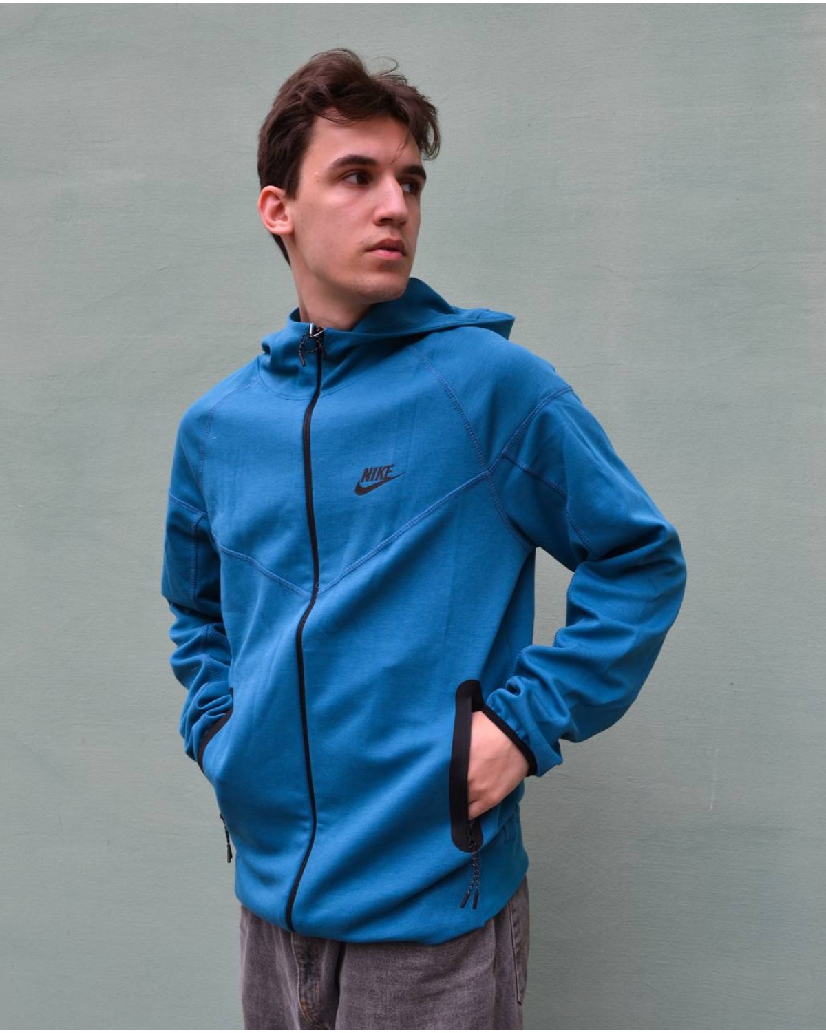 Зіп - худі Nike Tech Fleece синій