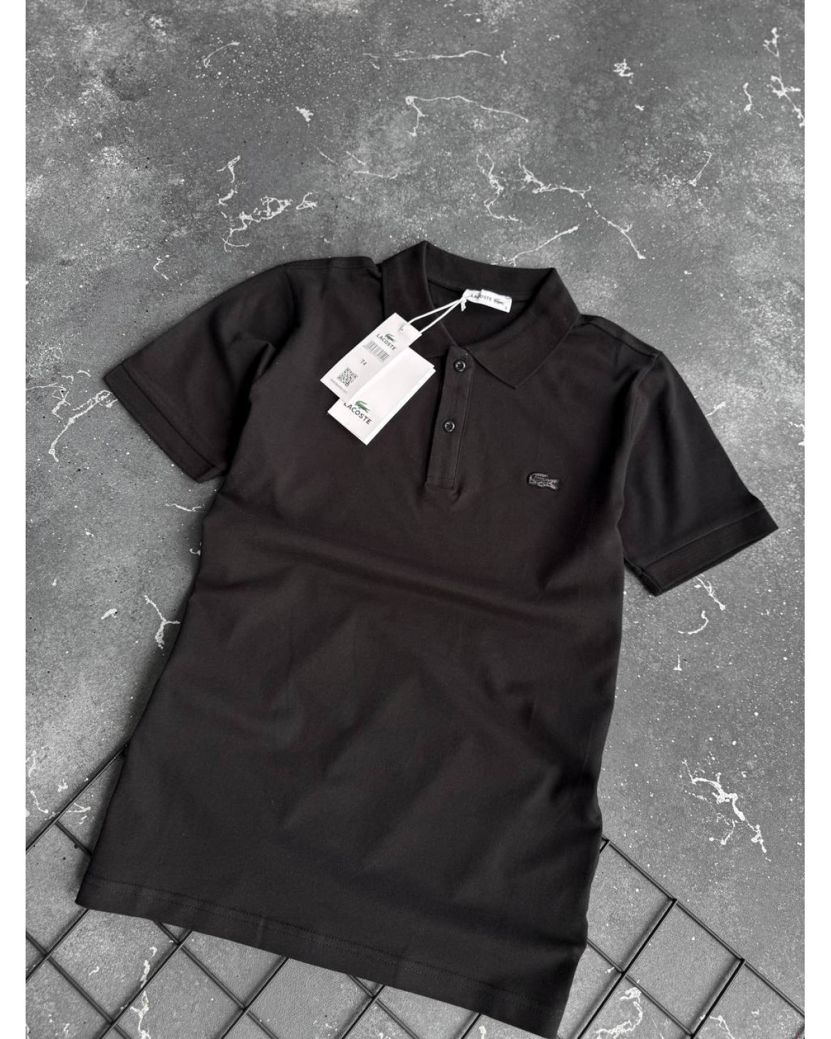 Футболка поло Lacoste чорна