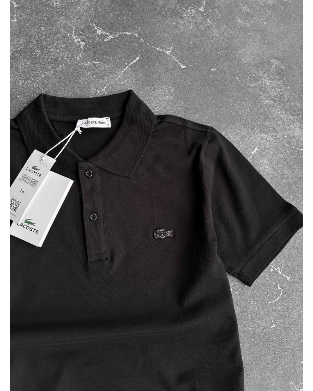 Футболка поло Lacoste чорна
