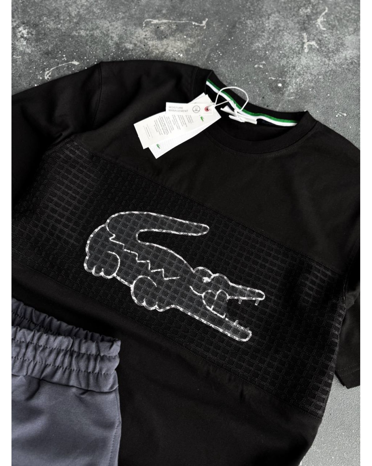 Комплект Lacoste чорно - сірий