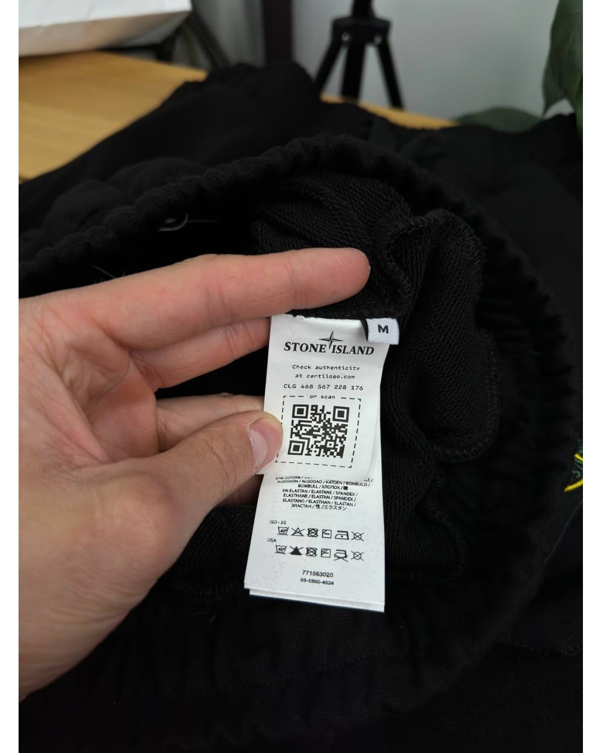 Шорти котонові Stone Island чорні