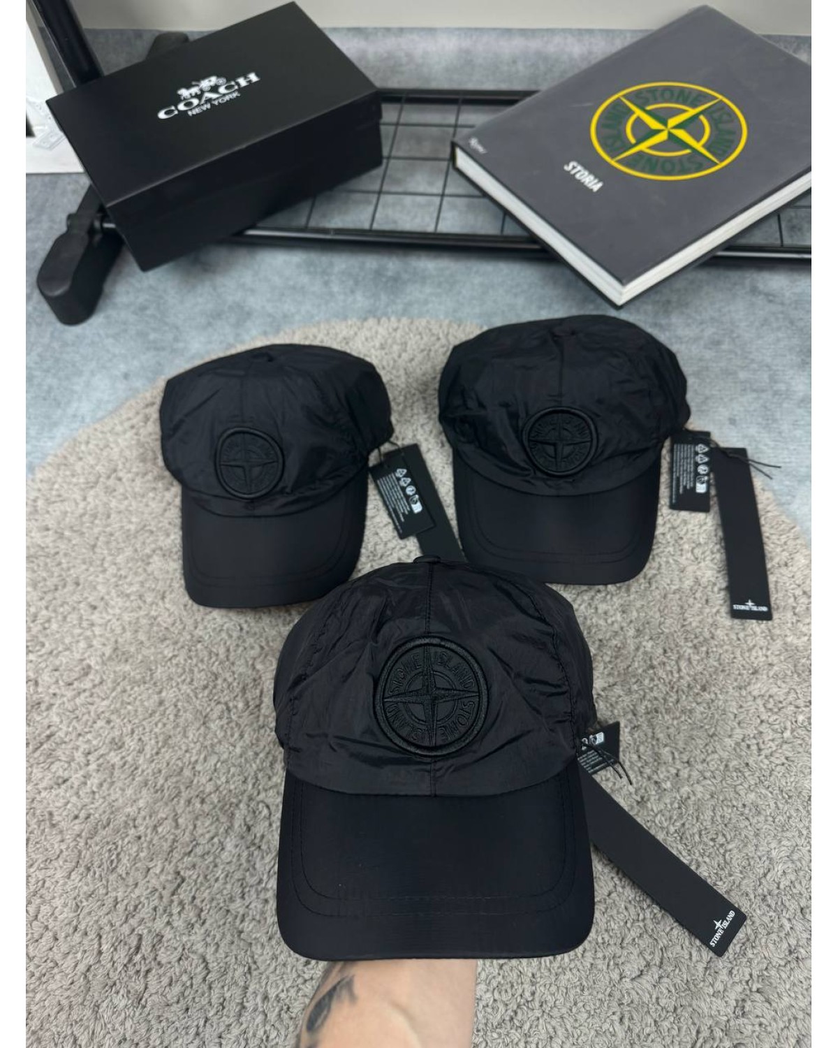Кепка Stone Island nylon чорна
