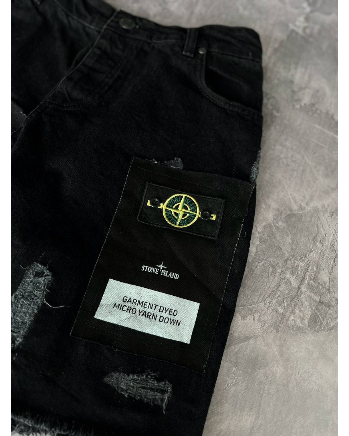 Джинсові шорти Stone Island чорні