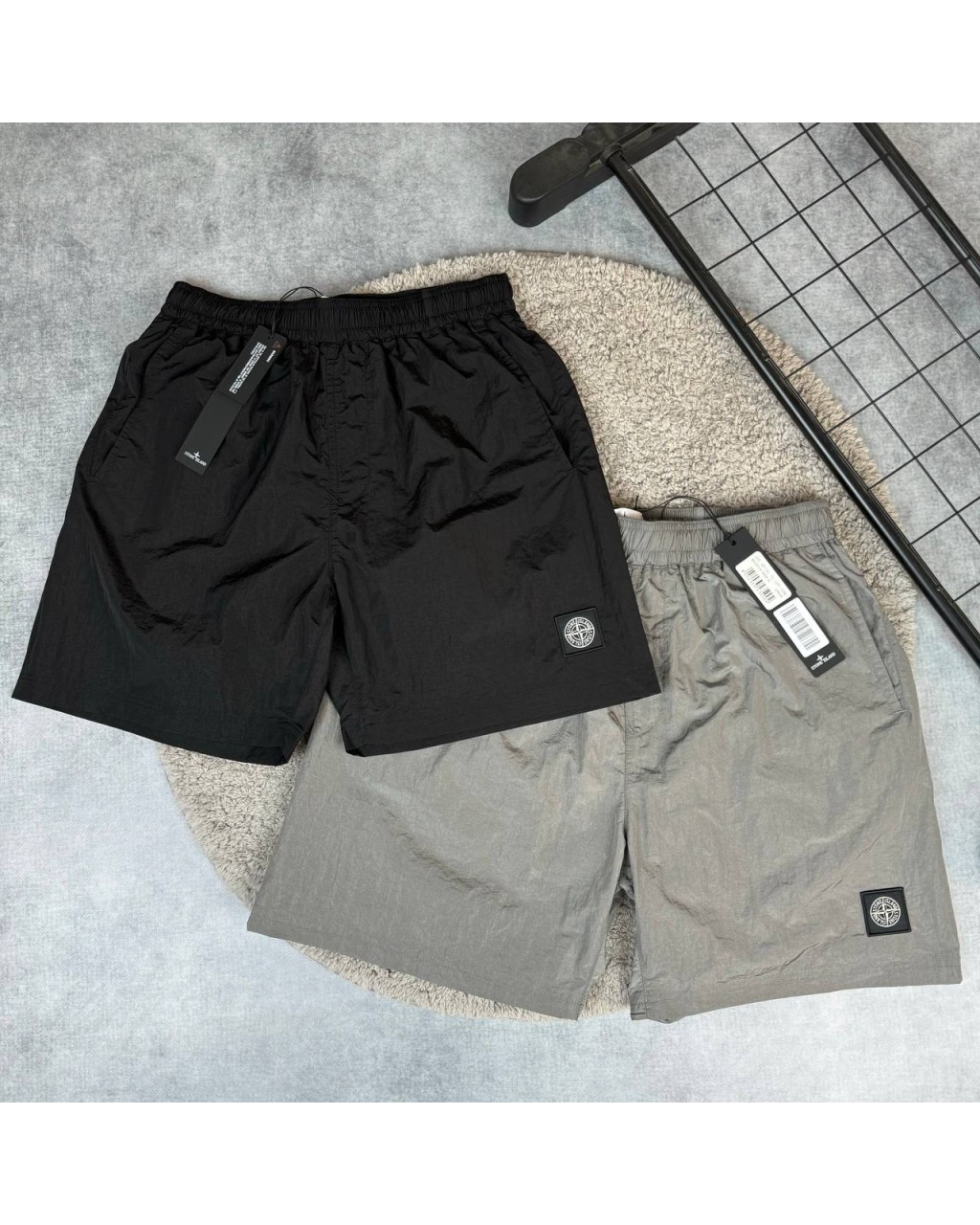 Шорти Stone Island Patch Program сірі