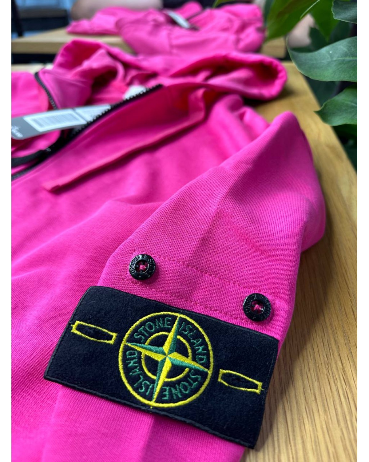 Зіп - худі Stone Island рожевий