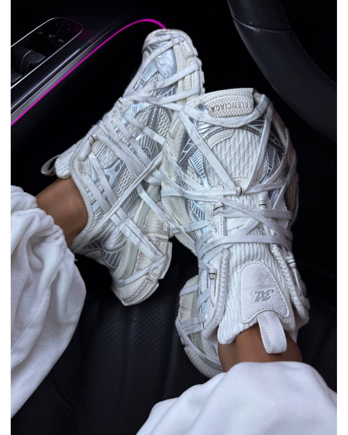 Balenciaga 3XL Extreme Lace White Silver