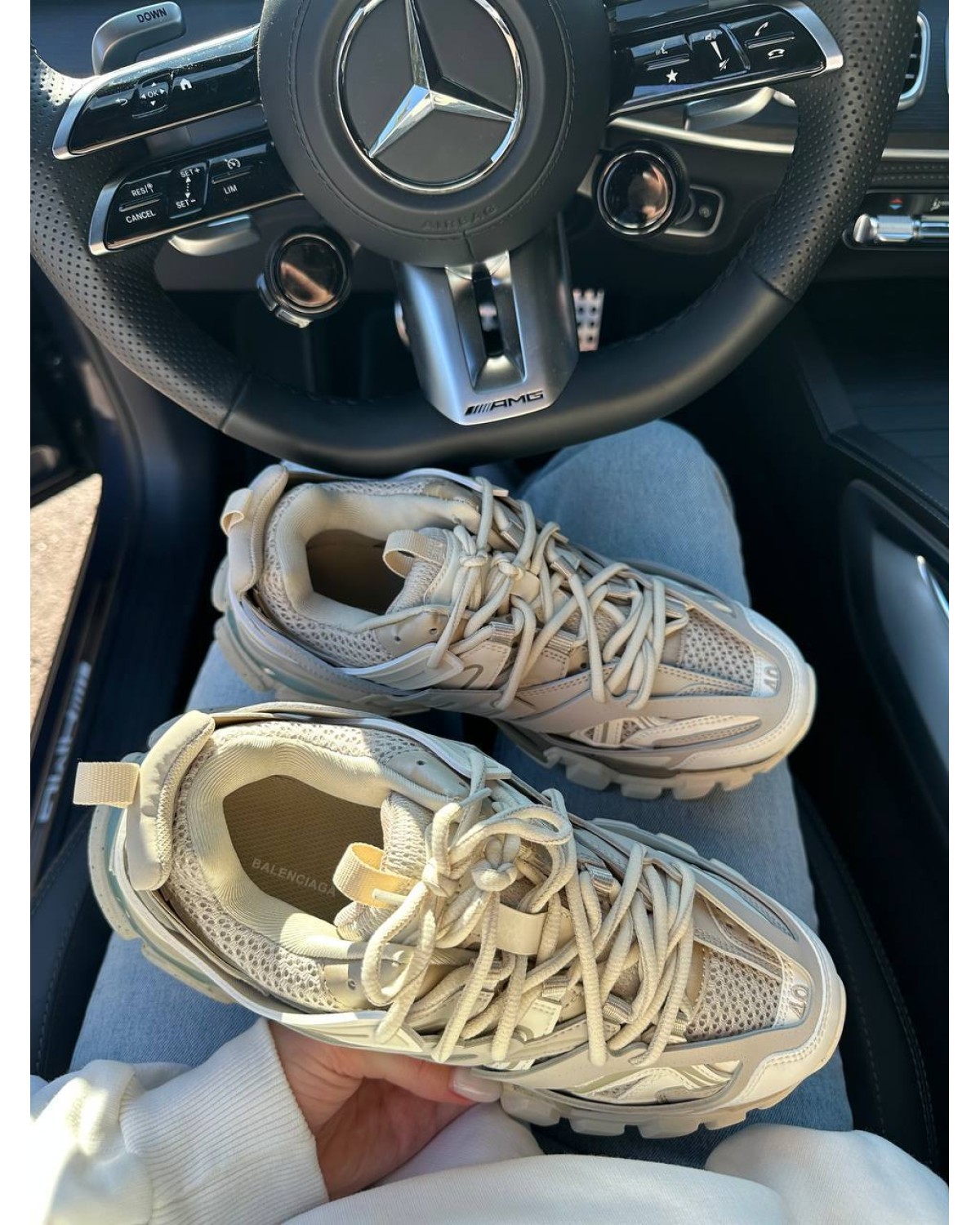 Balenciaga Track Recycled Sole in Beige