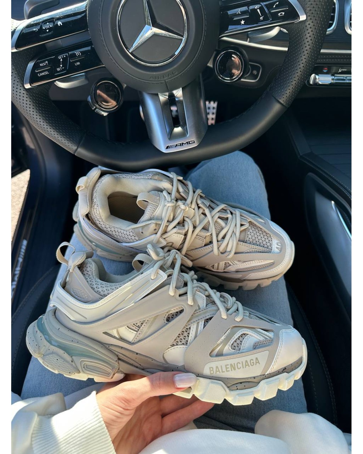 Balenciaga Track Recycled Sole in Beige