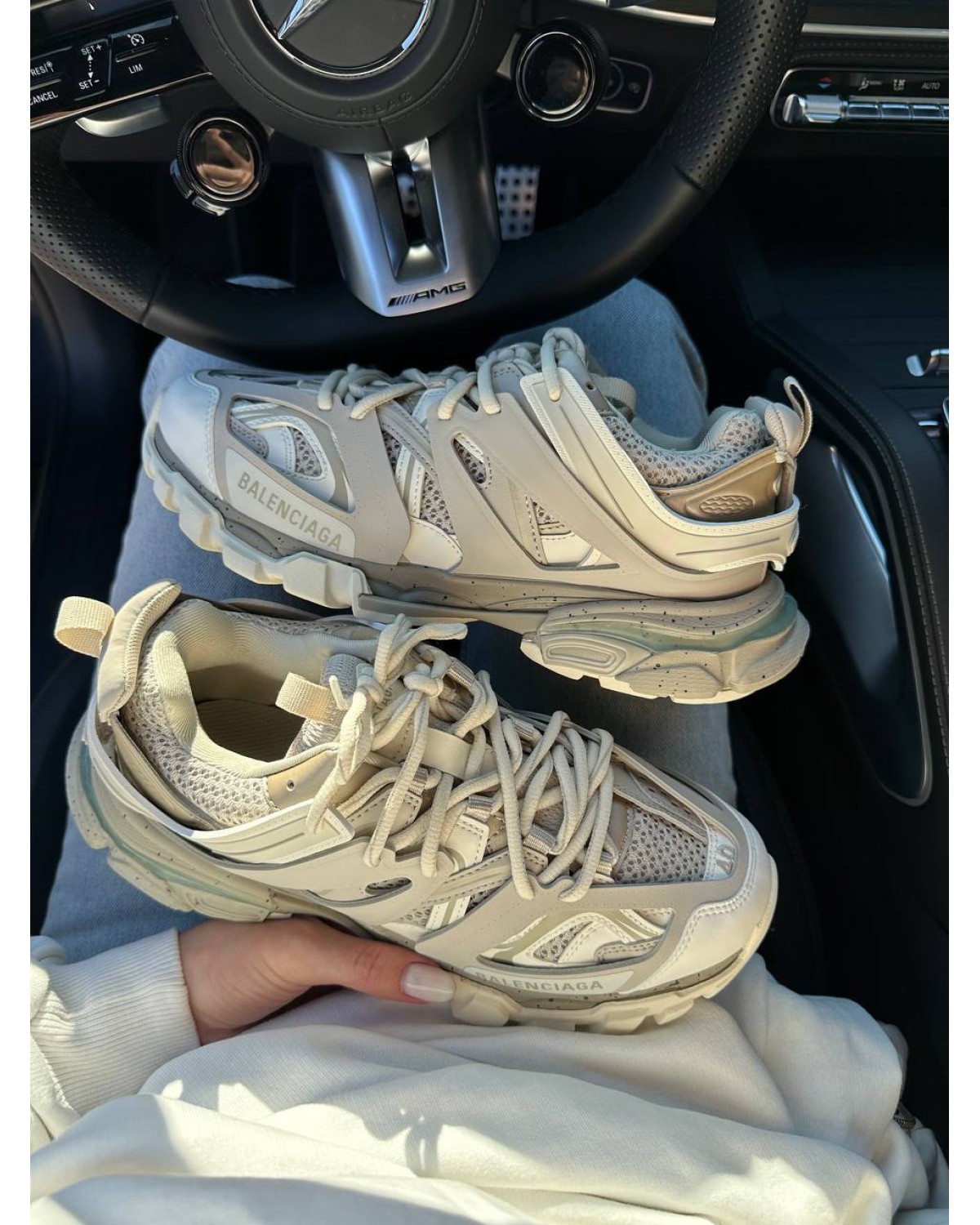 Balenciaga Track Recycled Sole in Beige