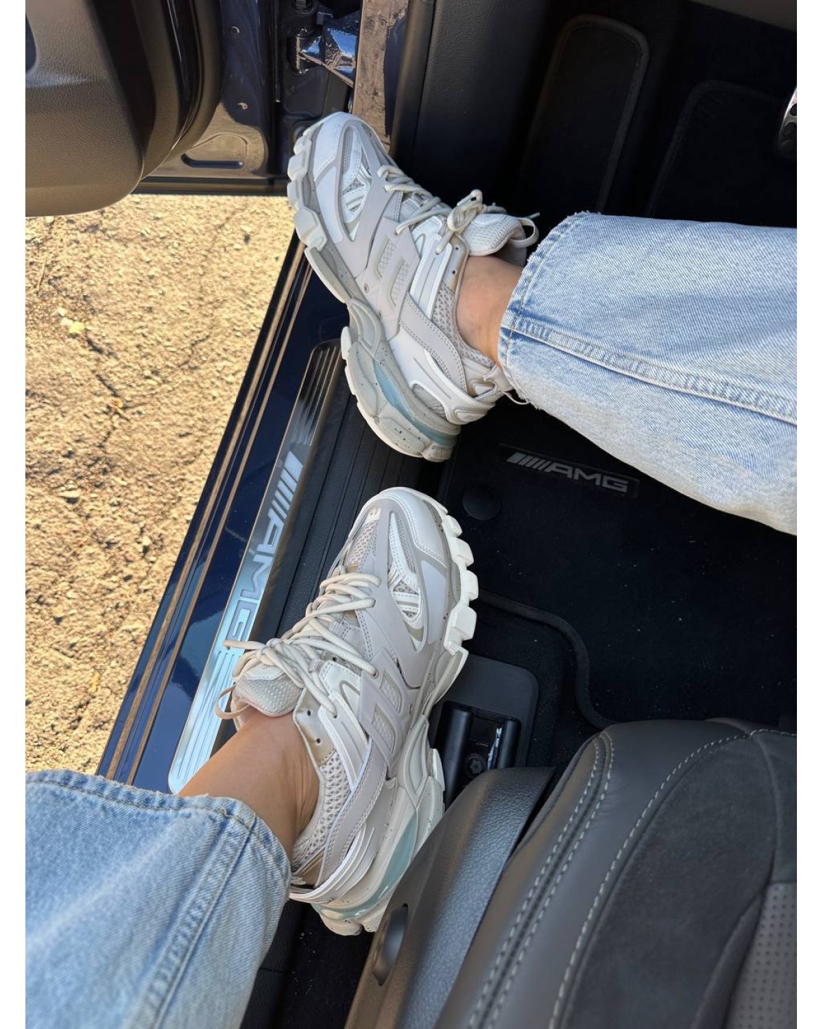 Balenciaga Track Recycled Sole in Beige
