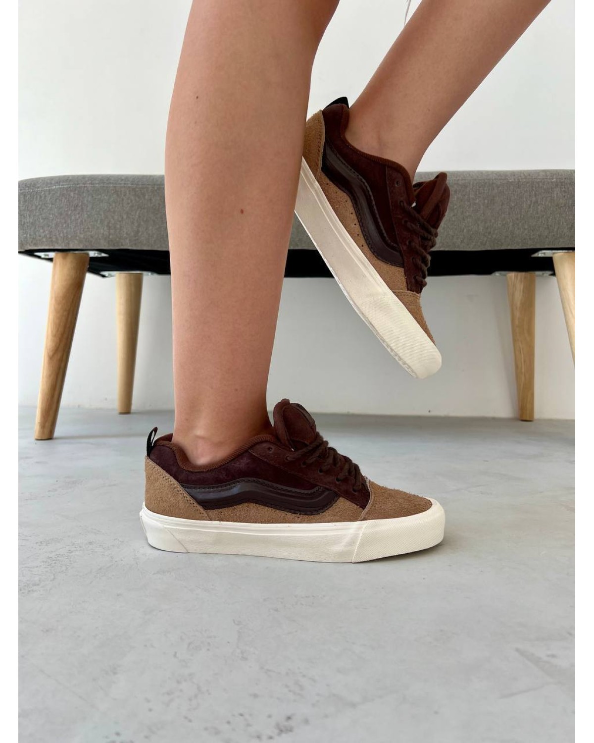 Vans KNU Skool Brown Beige White