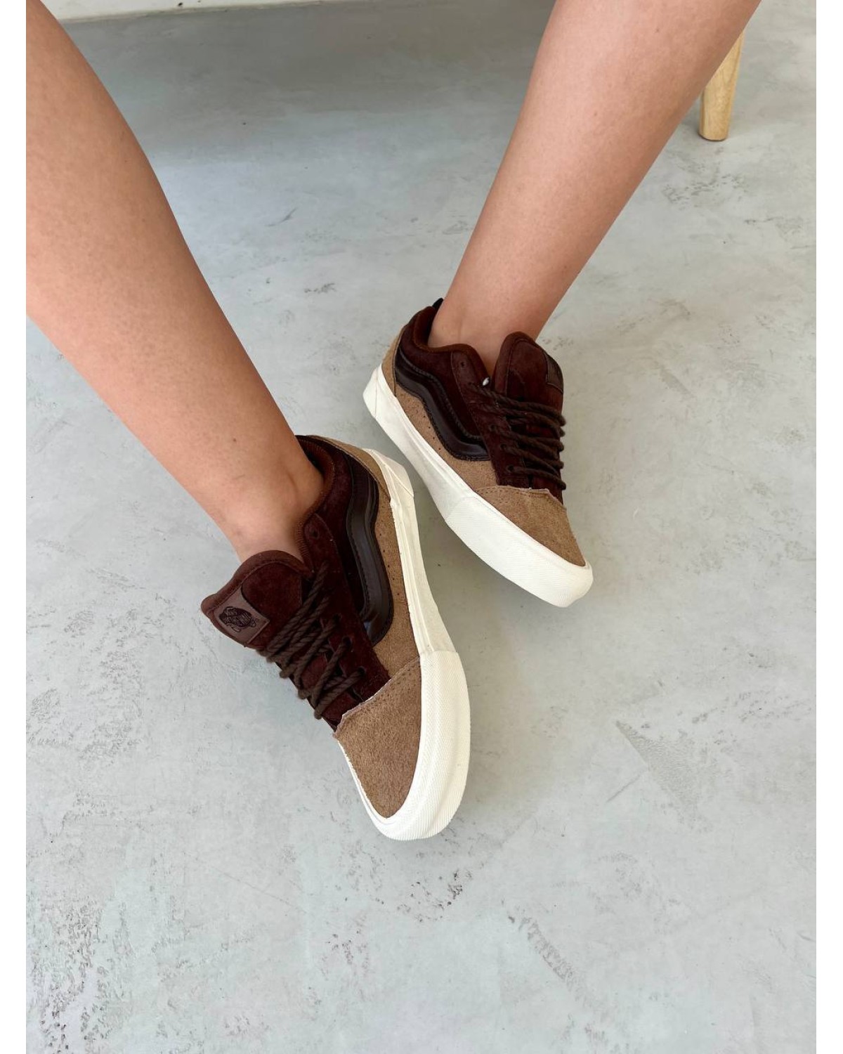Vans KNU Skool Brown Beige White
