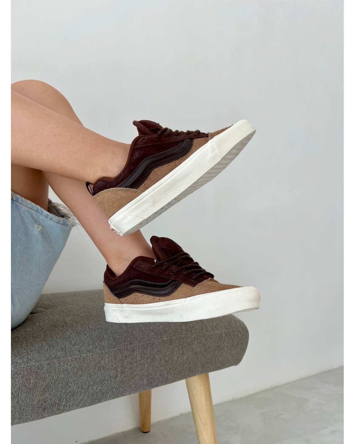 Vans KNU Skool Brown Beige White