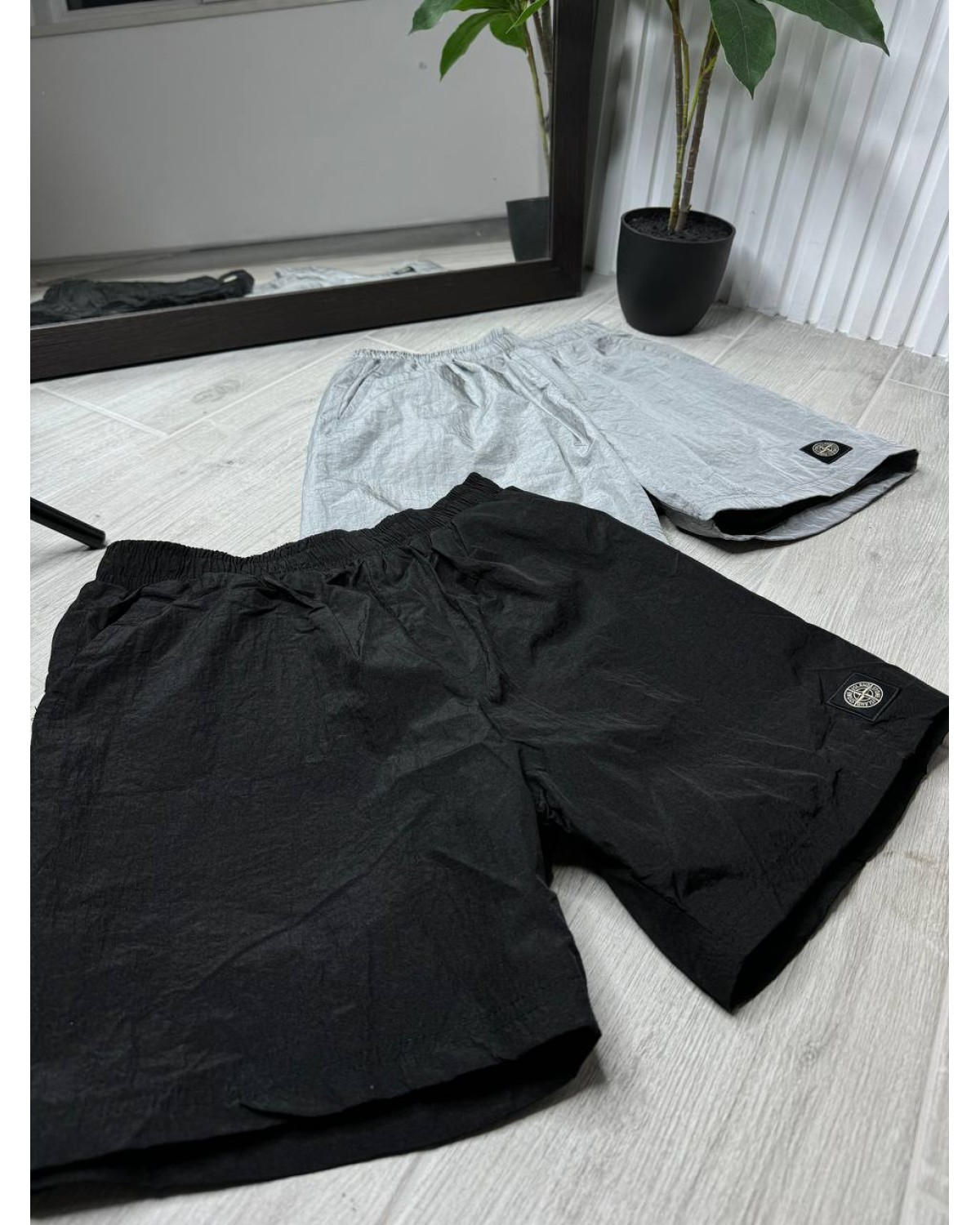 Шорти Stone Island Nylon Metal Patch Program чорні