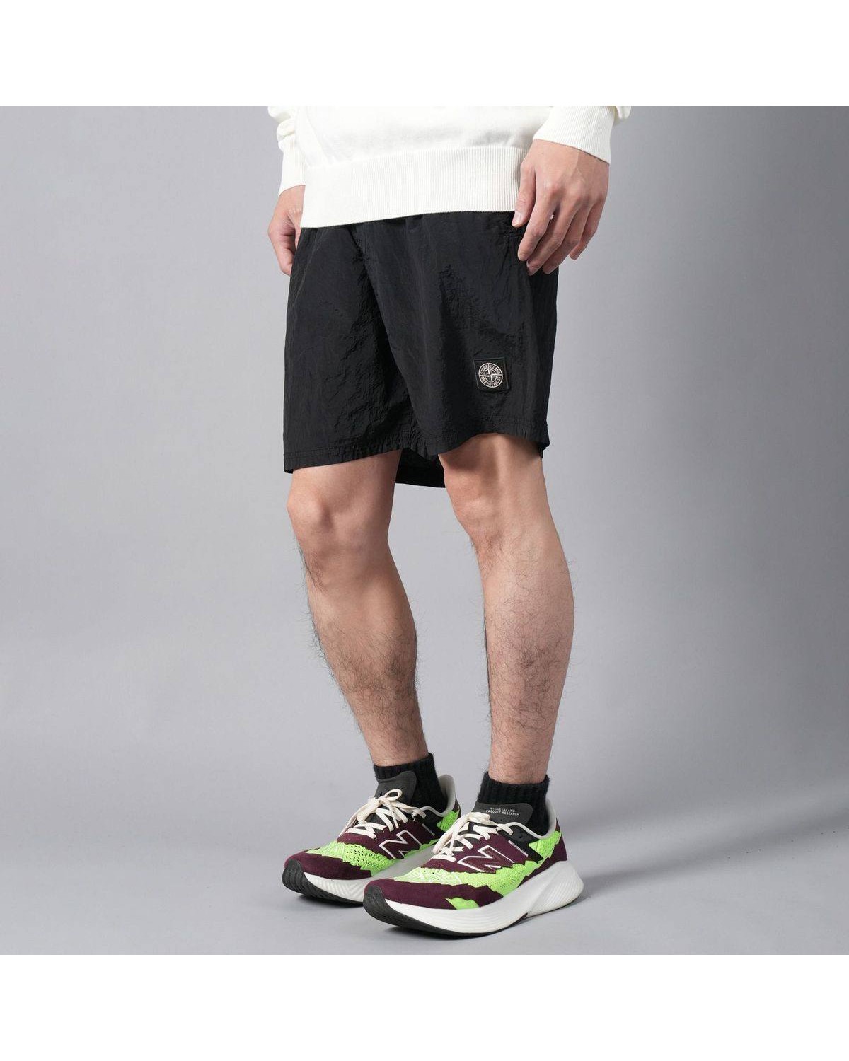 Шорти Stone Island Nylon Metal Patch Program чорні