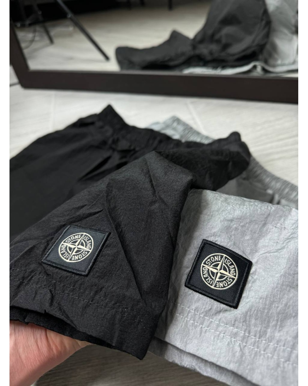 Шорти Stone Island Nylon Metal Patch Program чорні