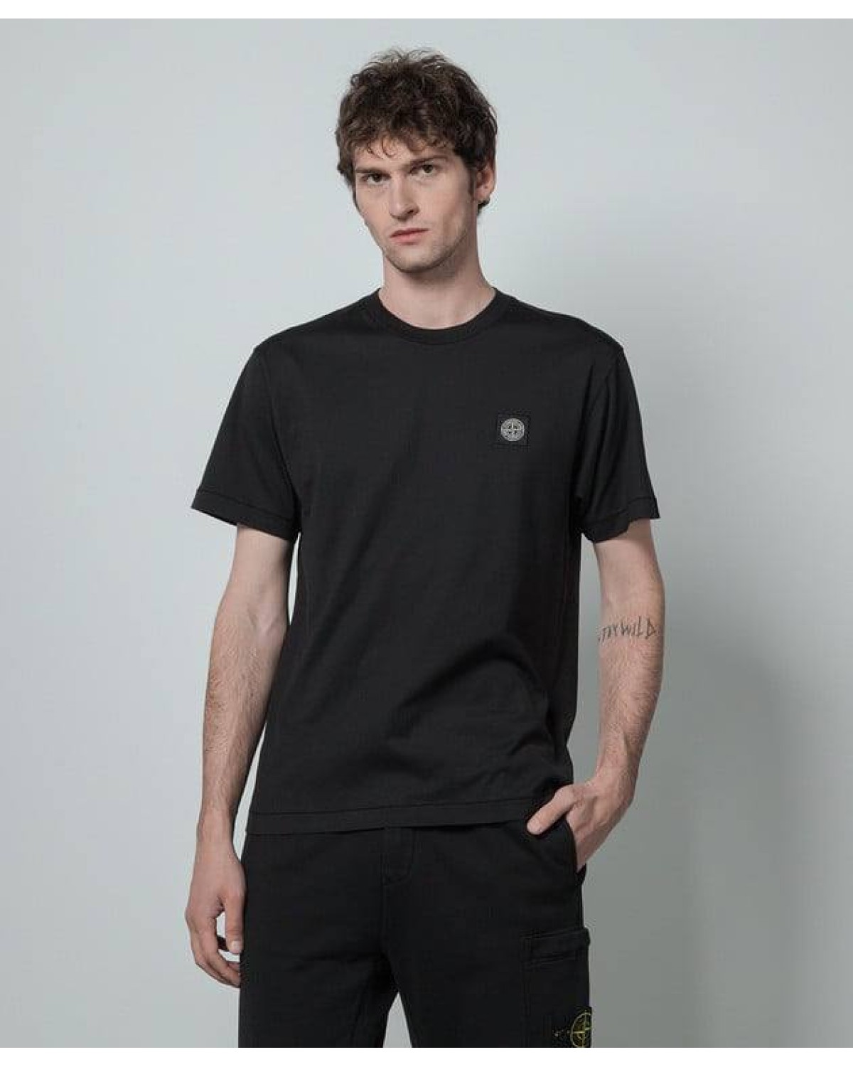Футболка Stone Island Patch Program чорна