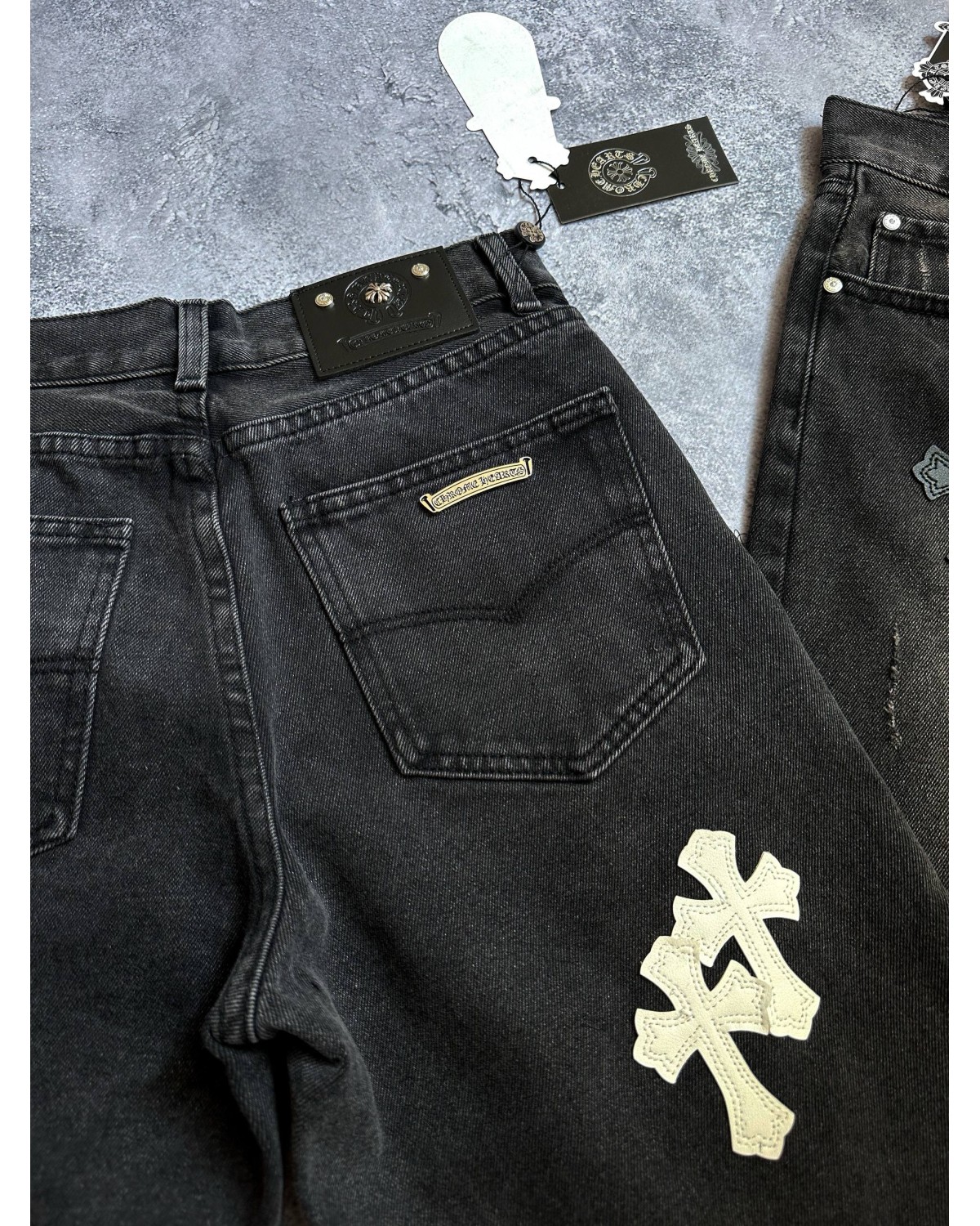 Джинсові шорти ChromeHearts чорні