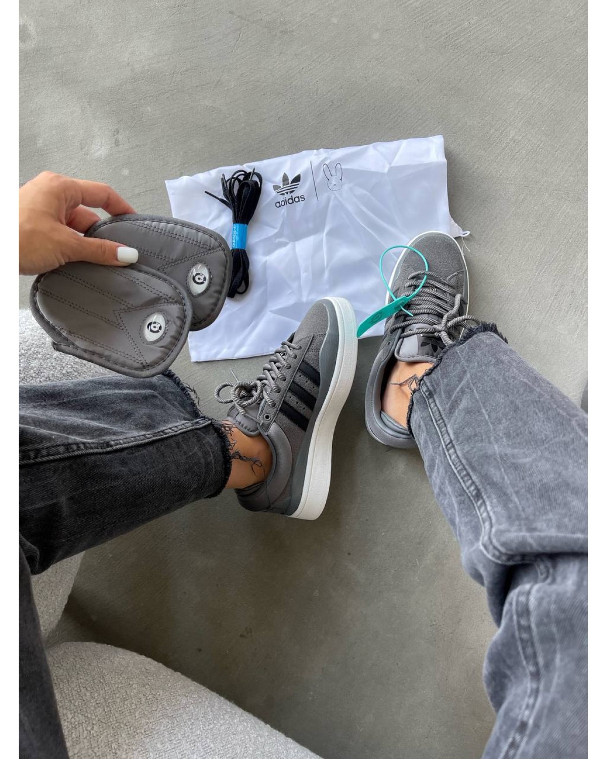 Adidas Campus x Bad Bunny Grey