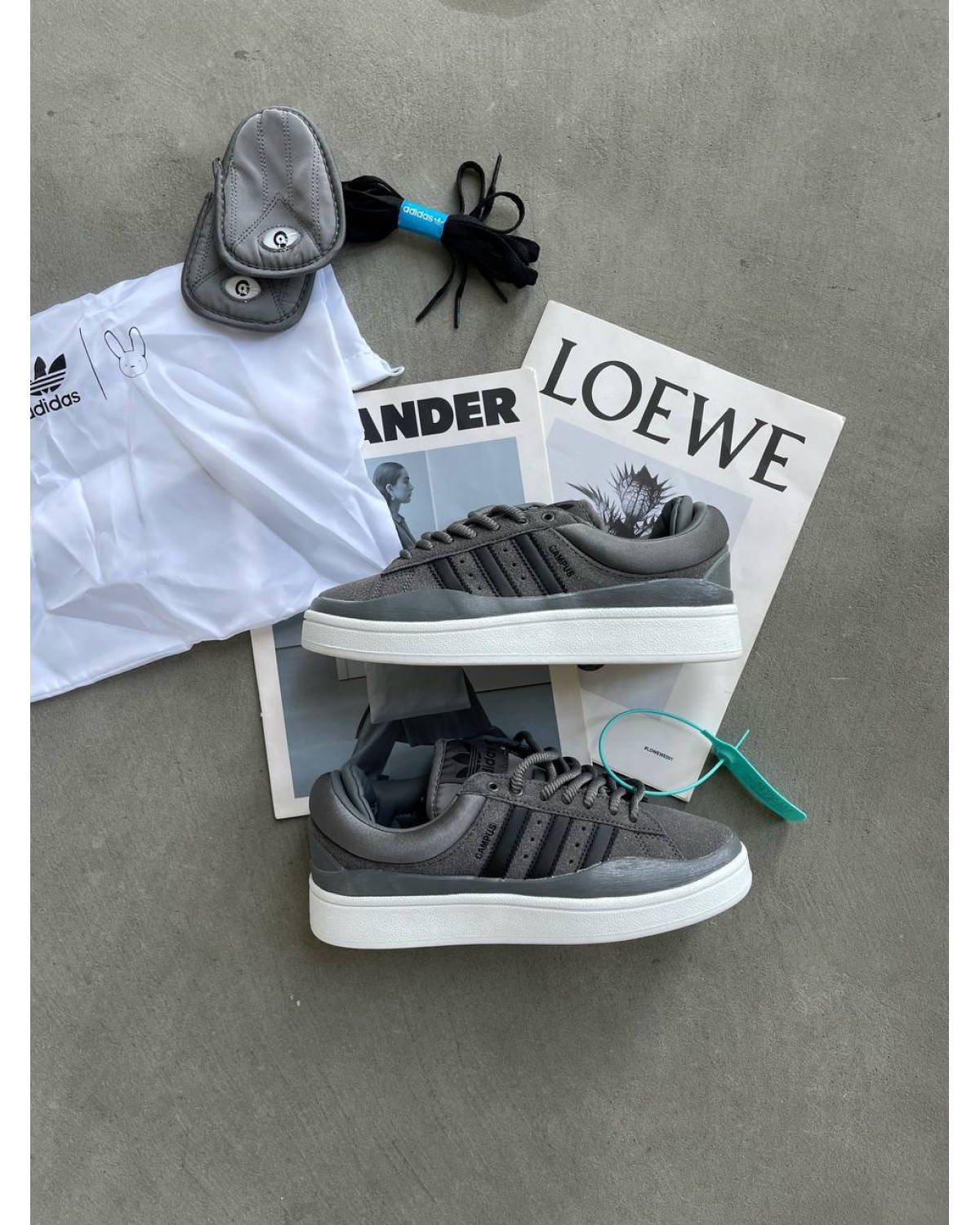 Adidas Campus x Bad Bunny Grey