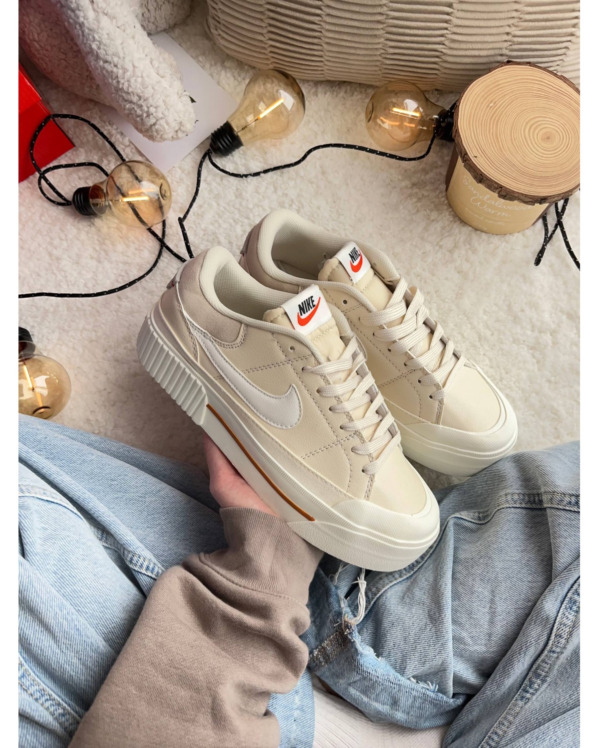 Nike Court Beige White