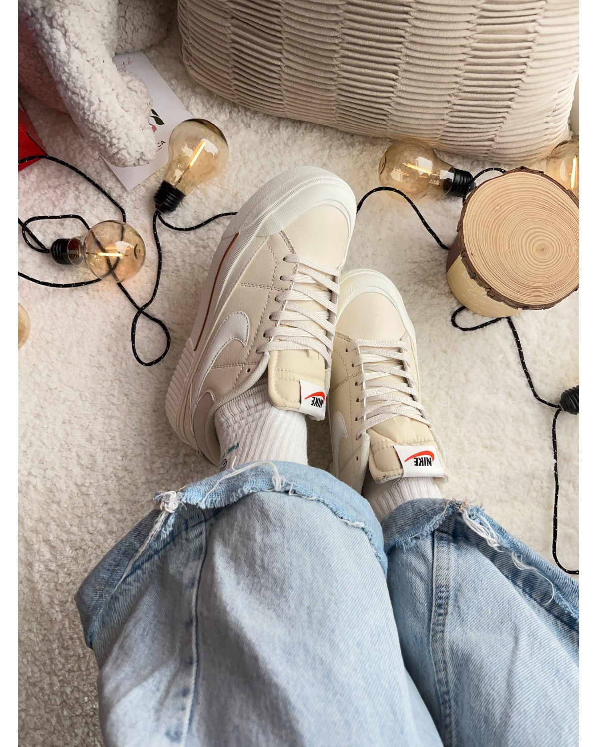 Nike Court Beige White