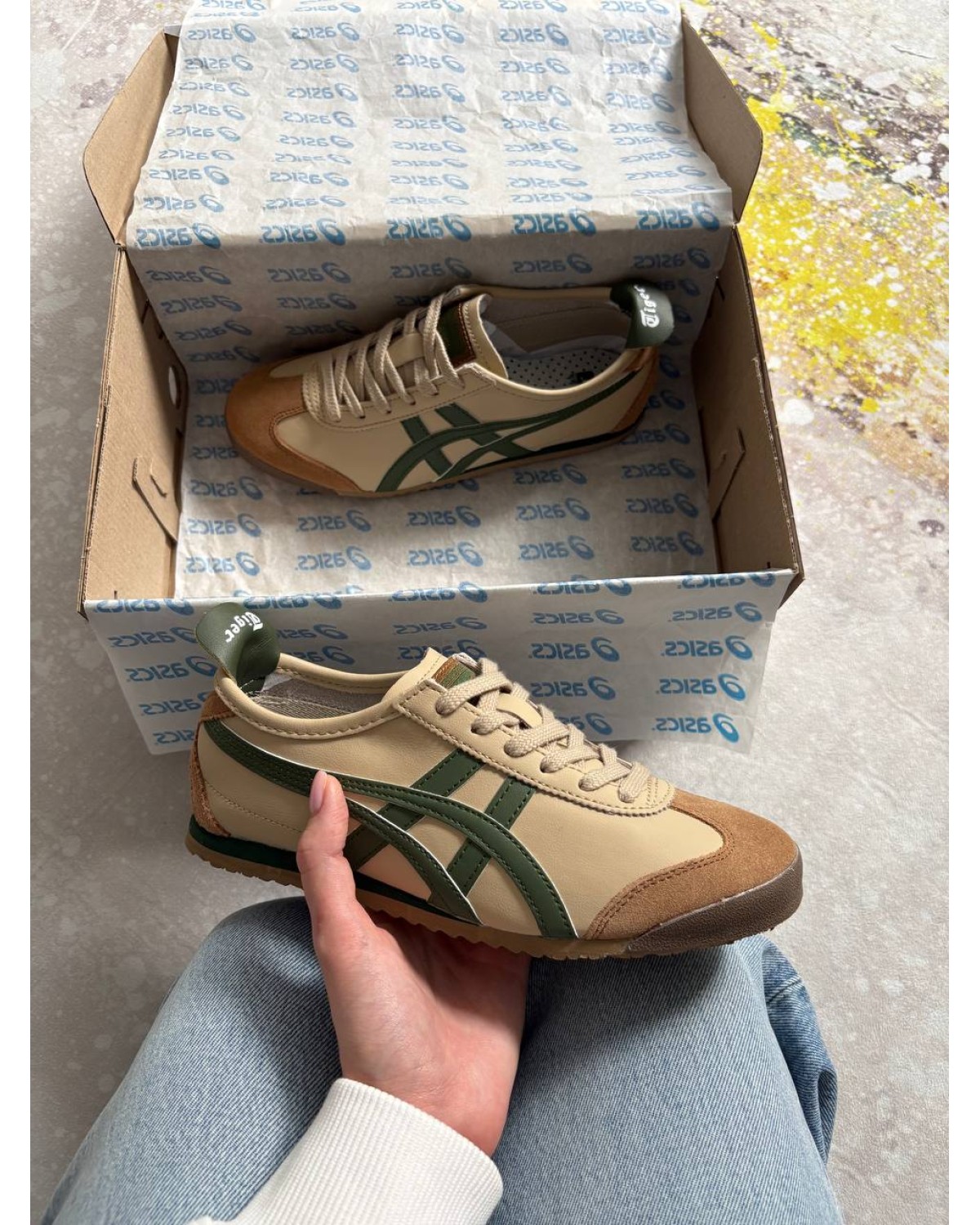 Asics Onitsuka Tiger 66 Tokuten Beige Green Brown