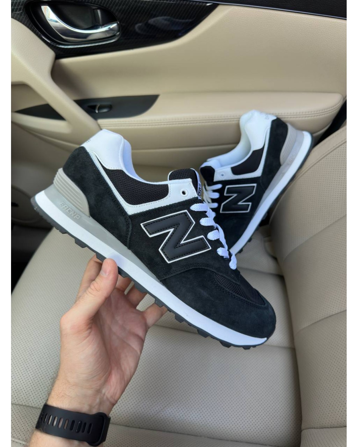 New Balance 574 Black White Grey