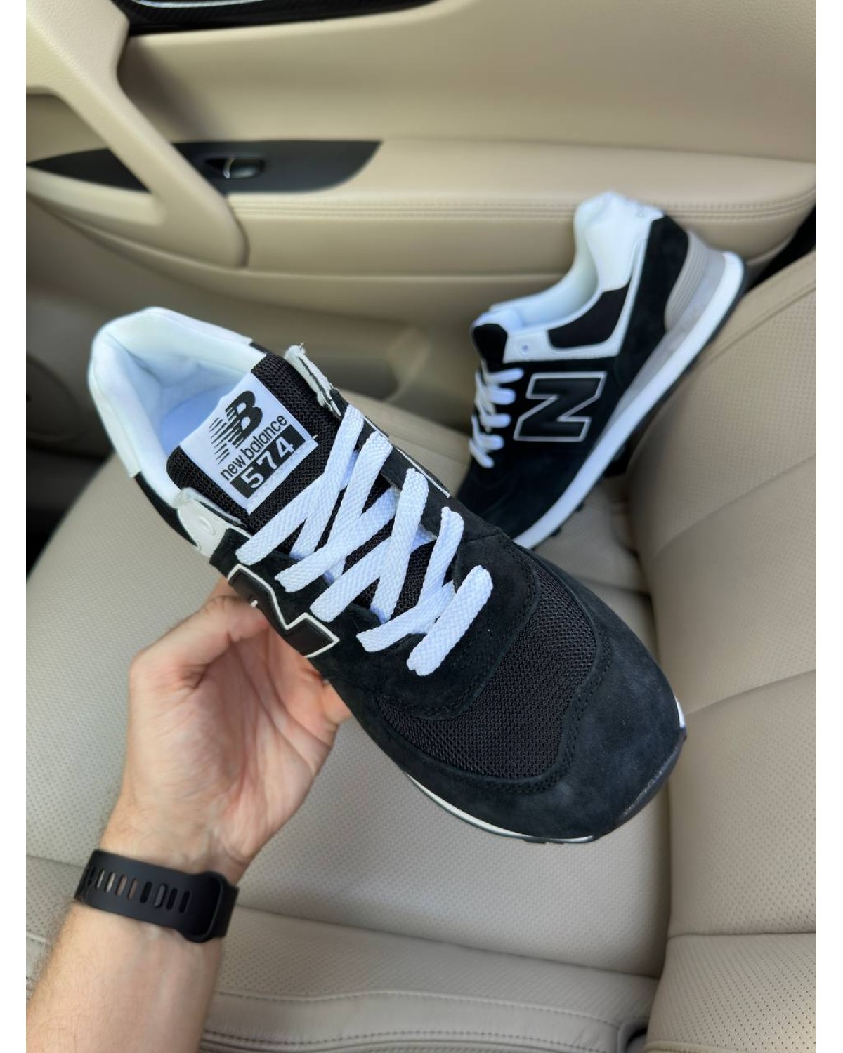 New Balance 574 Black White Grey