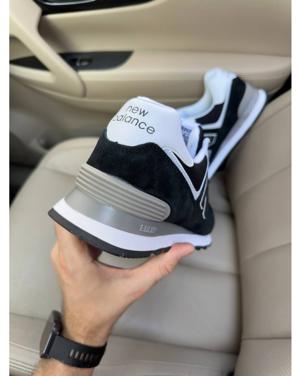 New Balance 574 Black White Grey