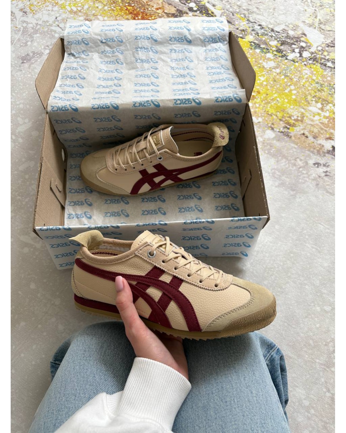 Asics Onitsuka Tiger 66 Beige Beet Juice