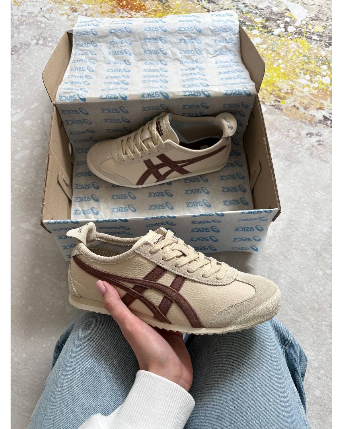 Asics Onitsuka Tiger 66  Mexico Beige Suede Brown