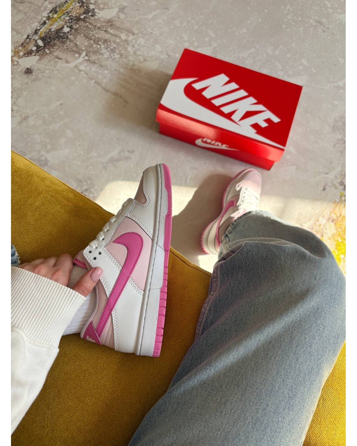 Nike Dunk Low Pink White