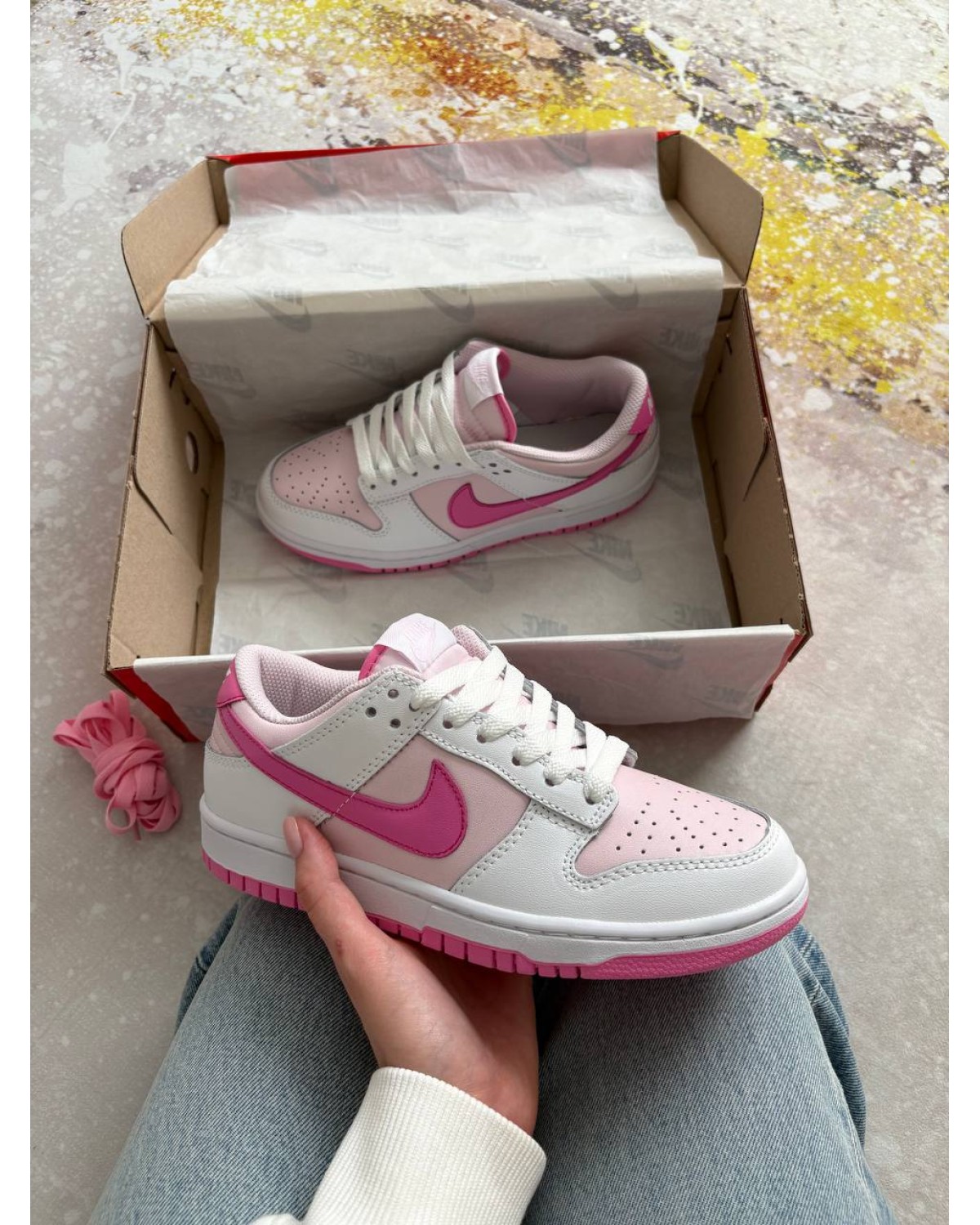 Nike Dunk Low Pink White