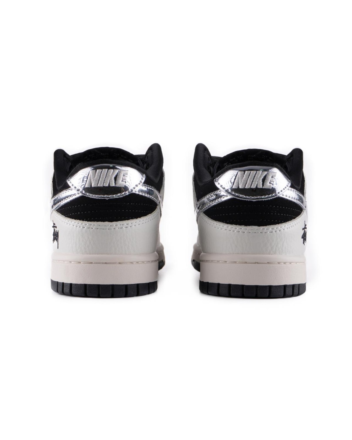 Nike SB Dunk Low x Stussy Black White Metallic