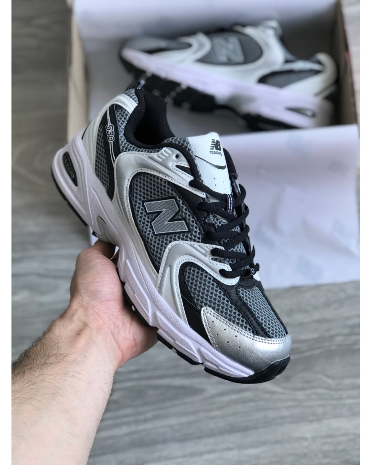 New Balance 530 White Black Gray