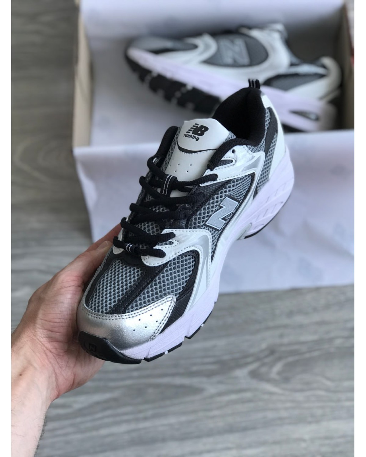New Balance 530 White Black Gray