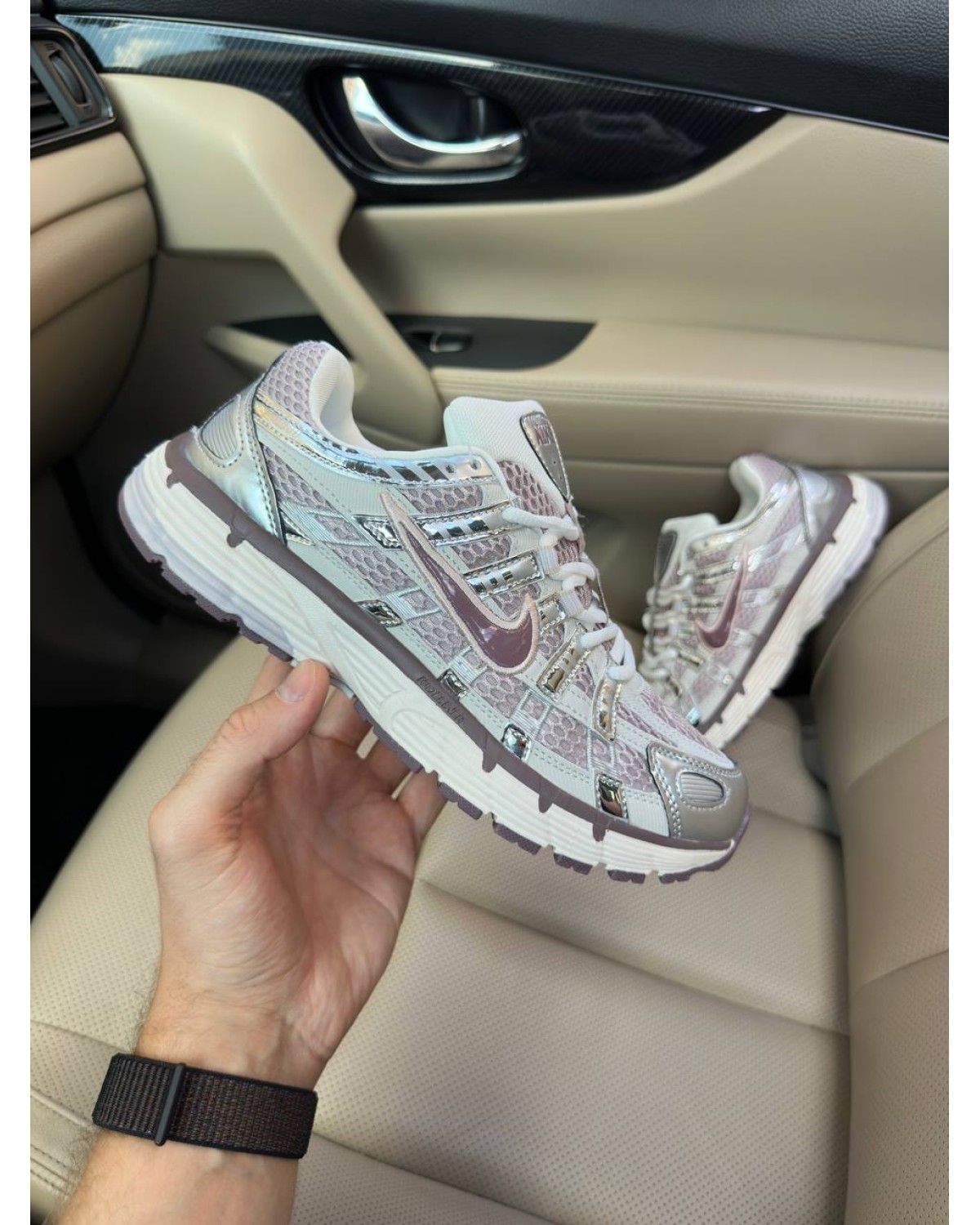 Nike P-6000 Maroon Silver
