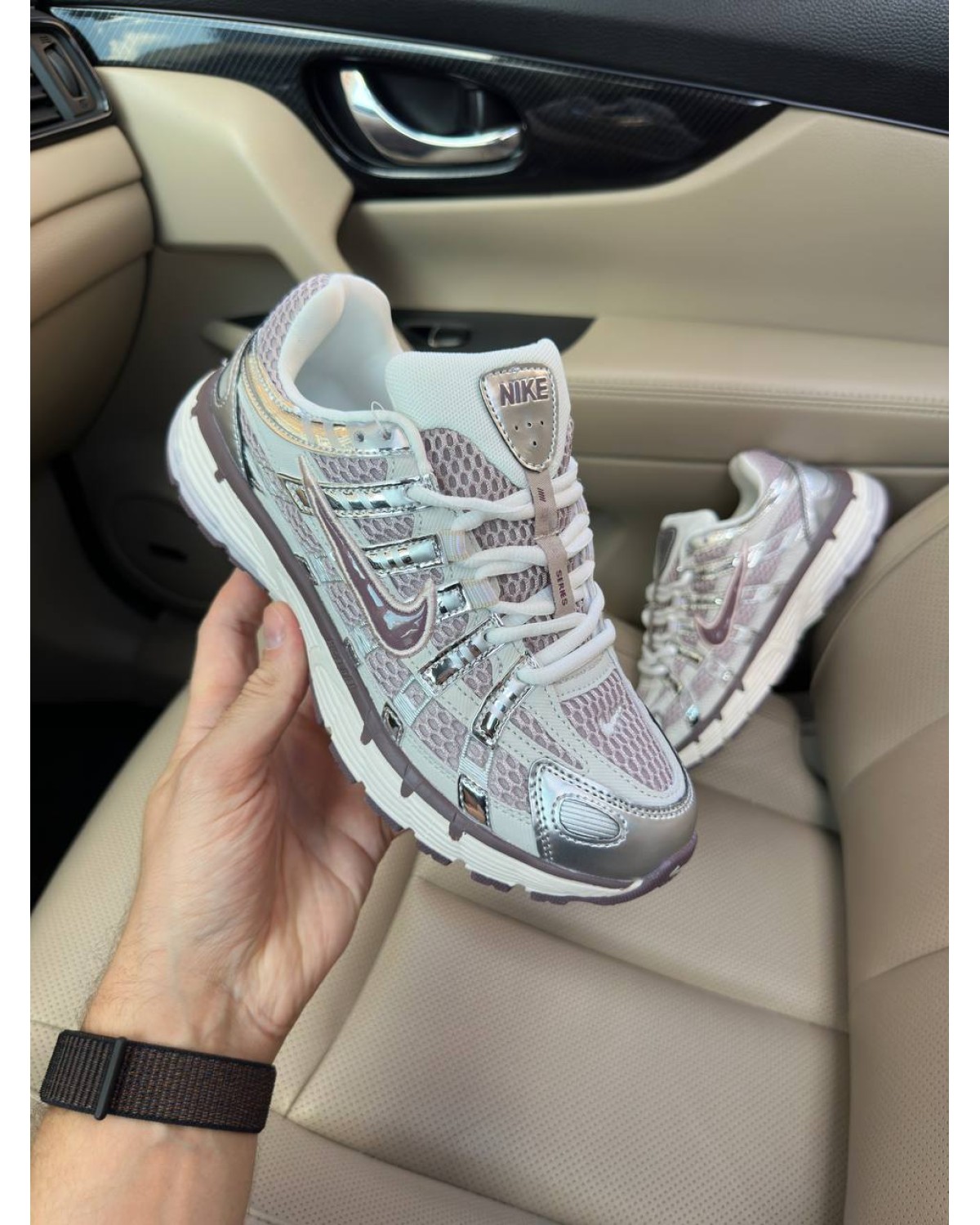 Nike P-6000 Maroon Silver