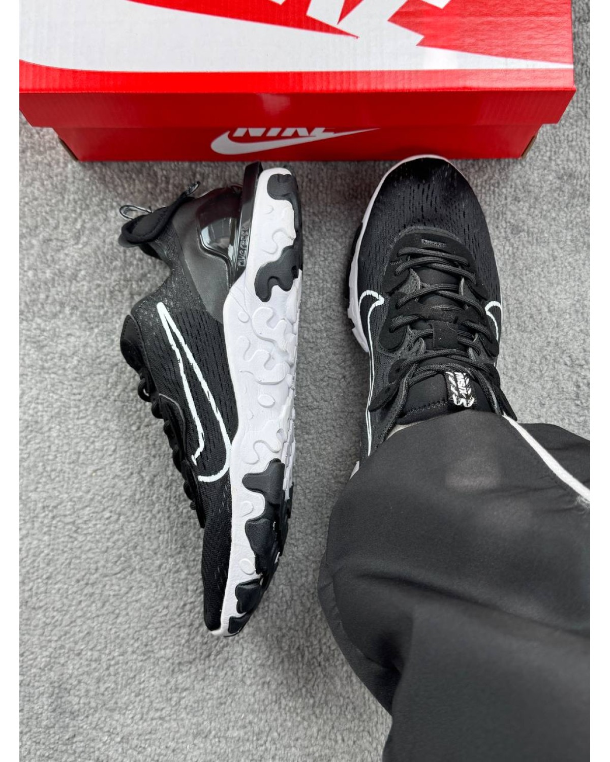 Nike React Black White
