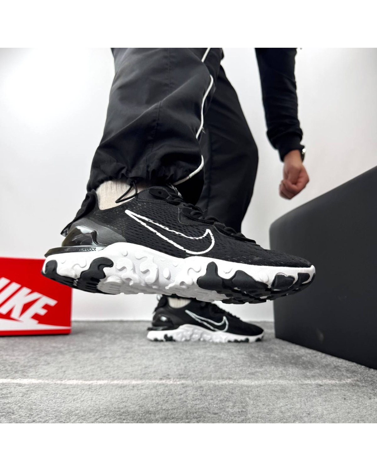 Nike React Black White